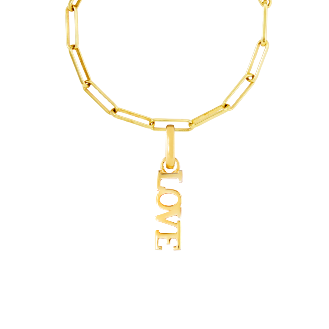 Love Gold Plated Clip Charm