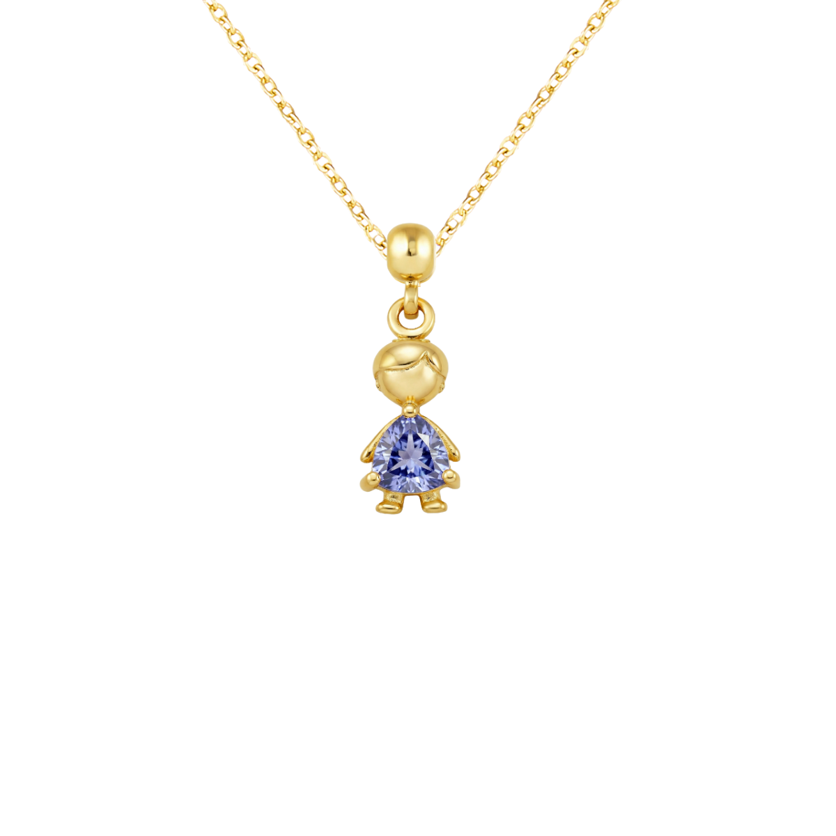 Boy Birthstone Gold Plated Charm