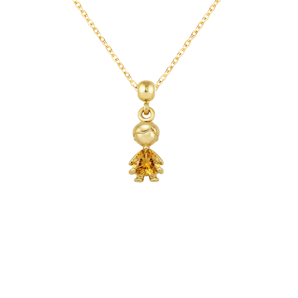 Boy Birthstone Gold Plated Charm
