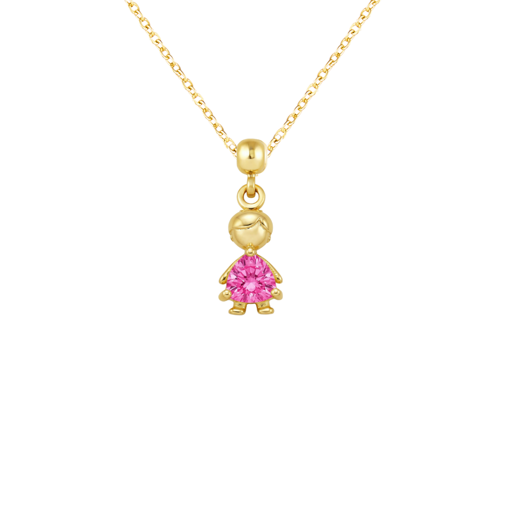 Boy Birthstone 9ct Gold Charm