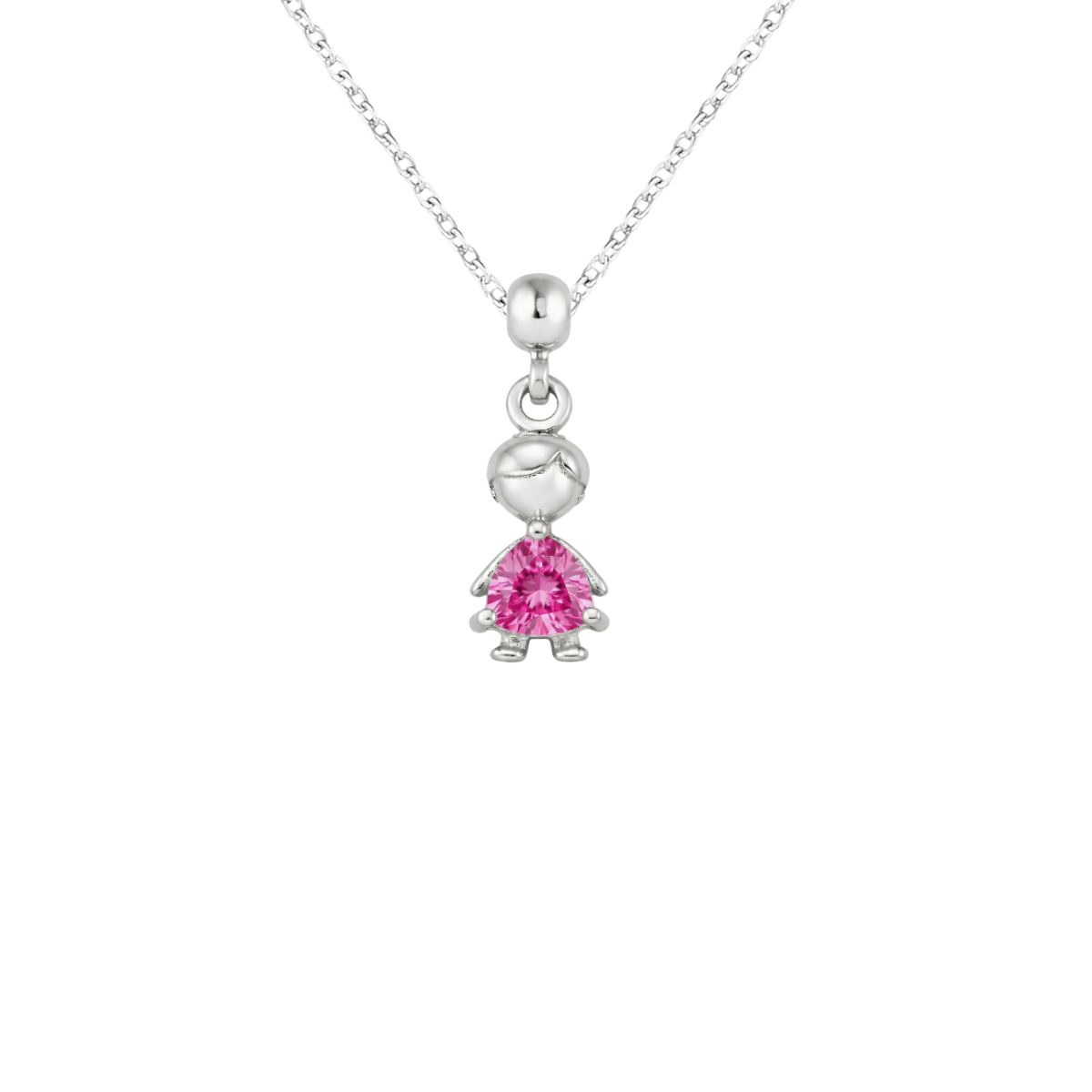 Boy Birthstone Silver Charm