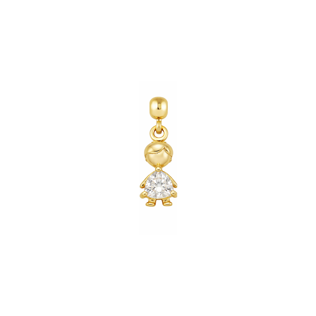 Boy Birthstone 9ct Gold Charm