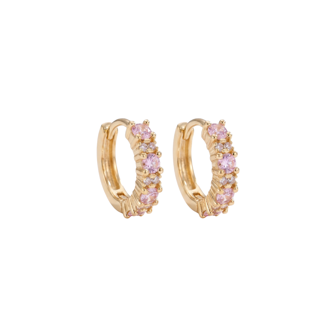 Petal Cluster Gold Plated Hoops