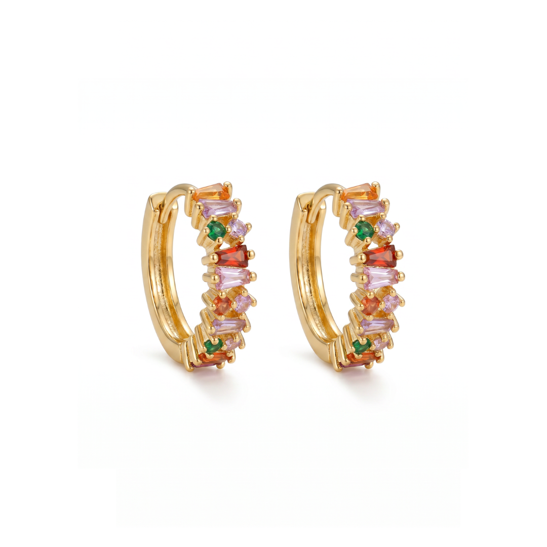 Kaleido Gold Plated Hoops