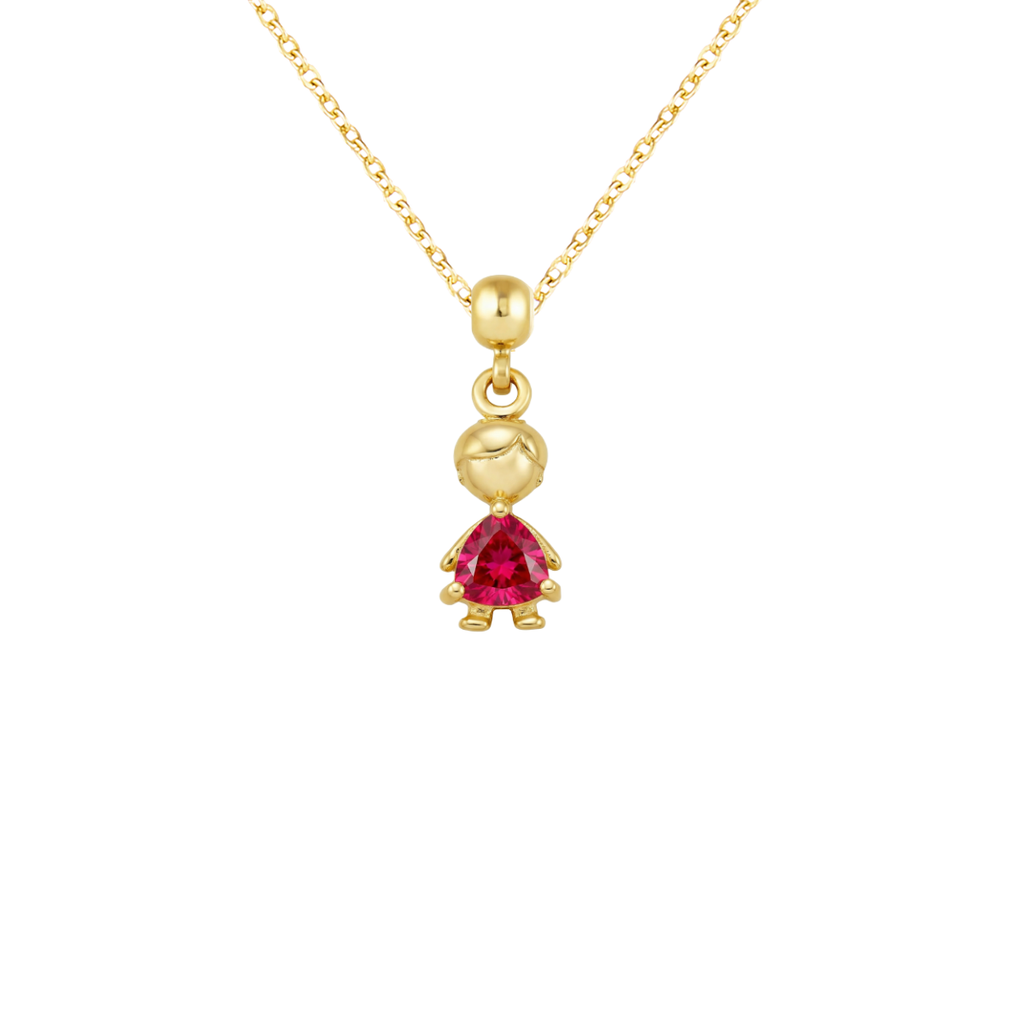 Boy Birthstone Gold Plated Charm