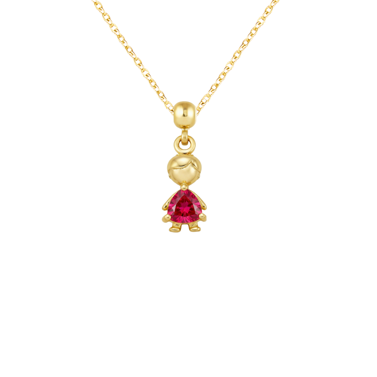 Boy Birthstone 9ct Gold Charm