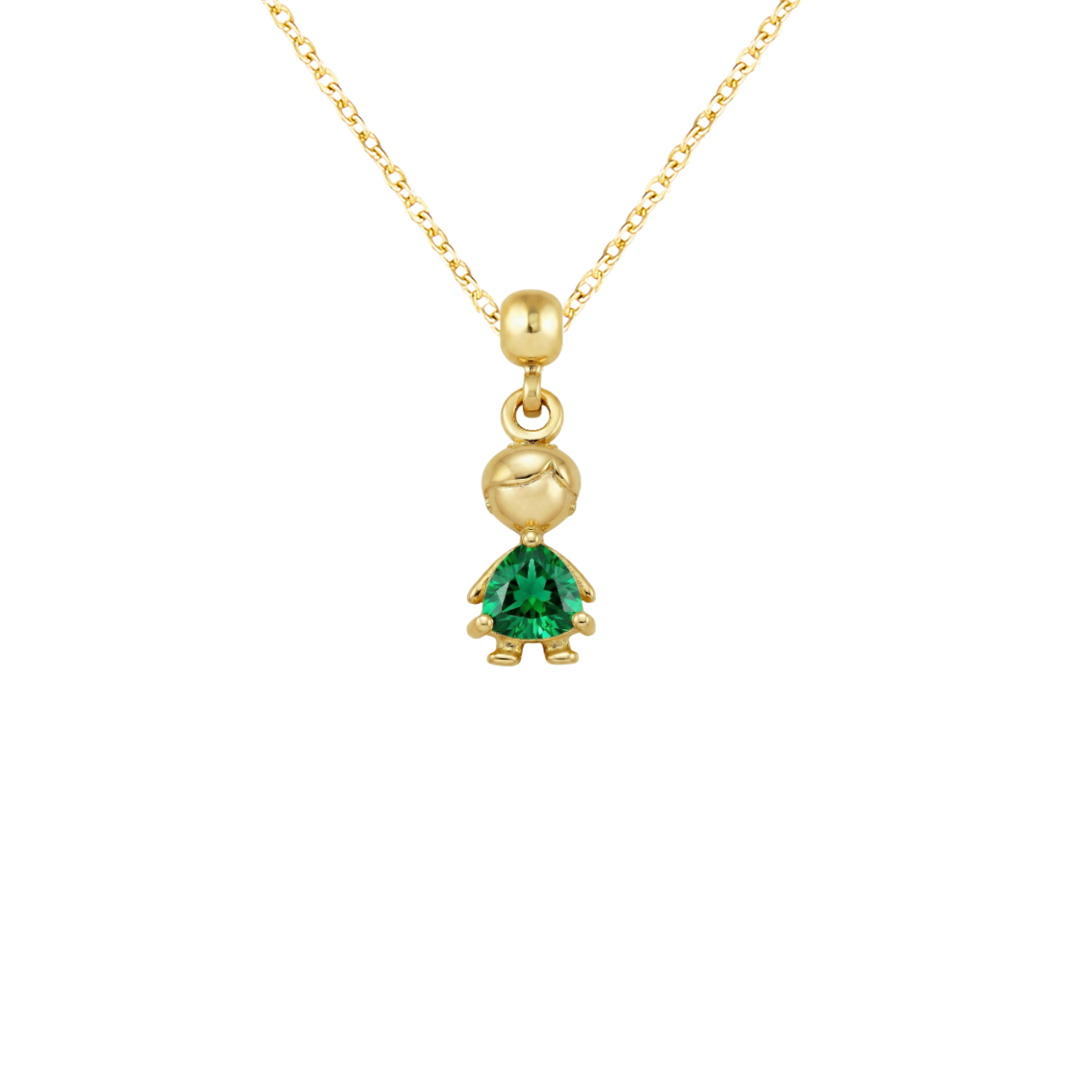 Boy Birthstone Gold Plated Charm