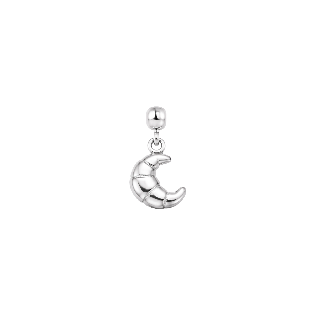 Croissant Silver Charm
