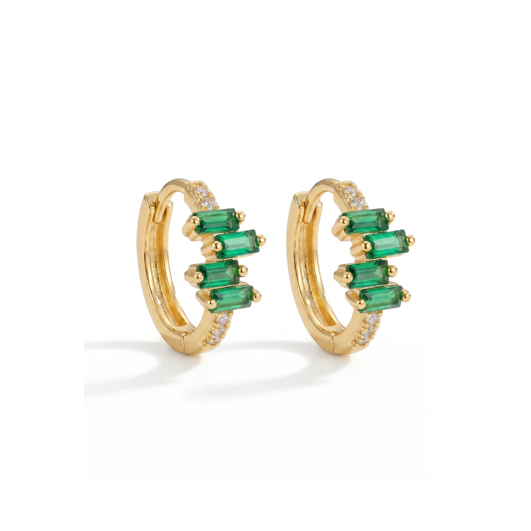 Deco Gold Plated Hoops