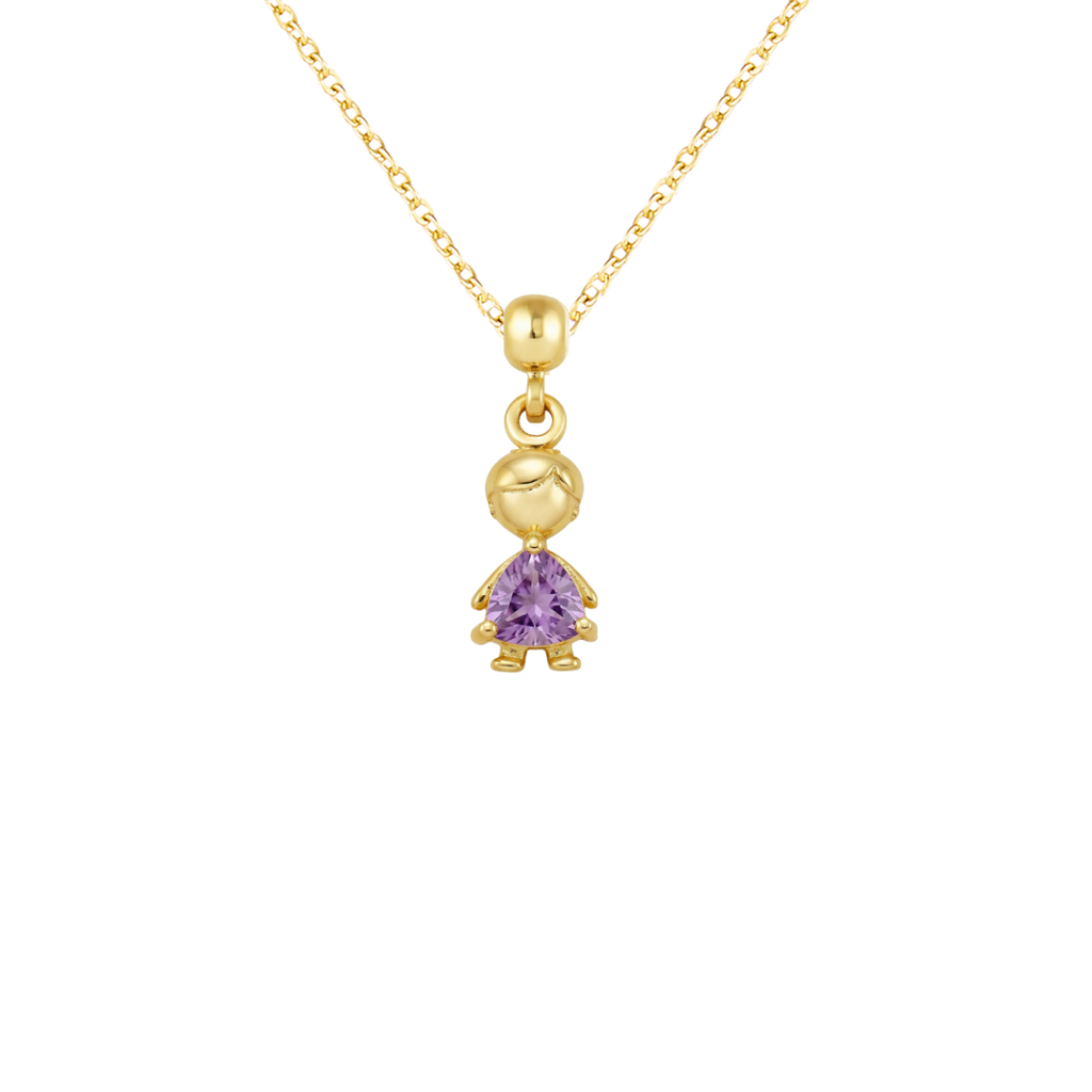 Boy Birthstone Gold Plated Charm