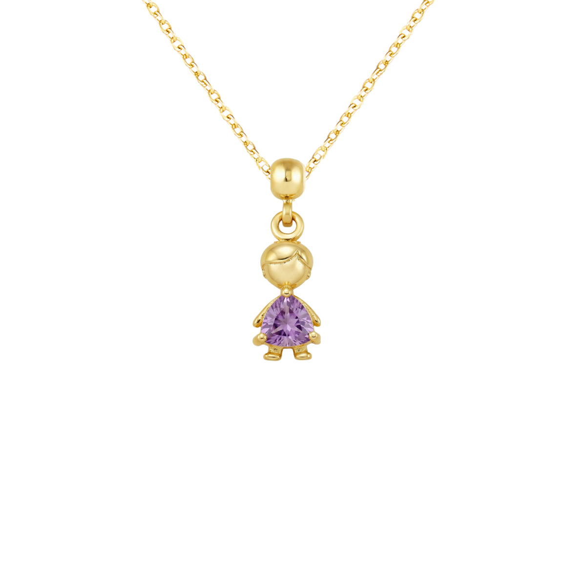 Boy Birthstone Gold Plated Charm