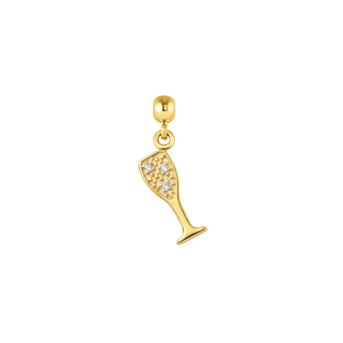 Champagne Flute 9ct Charm