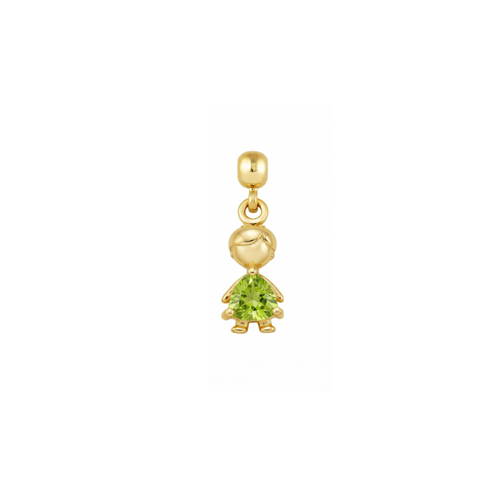 Boy Birthstone 9ct Gold Charm