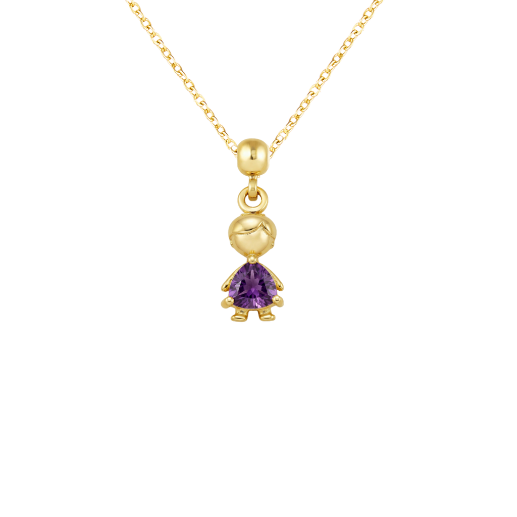 Boy Birthstone Gold Plated Charm