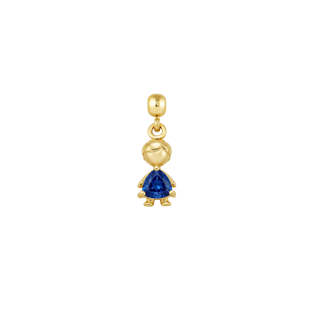Boy Birthstone Gold Plated Charm