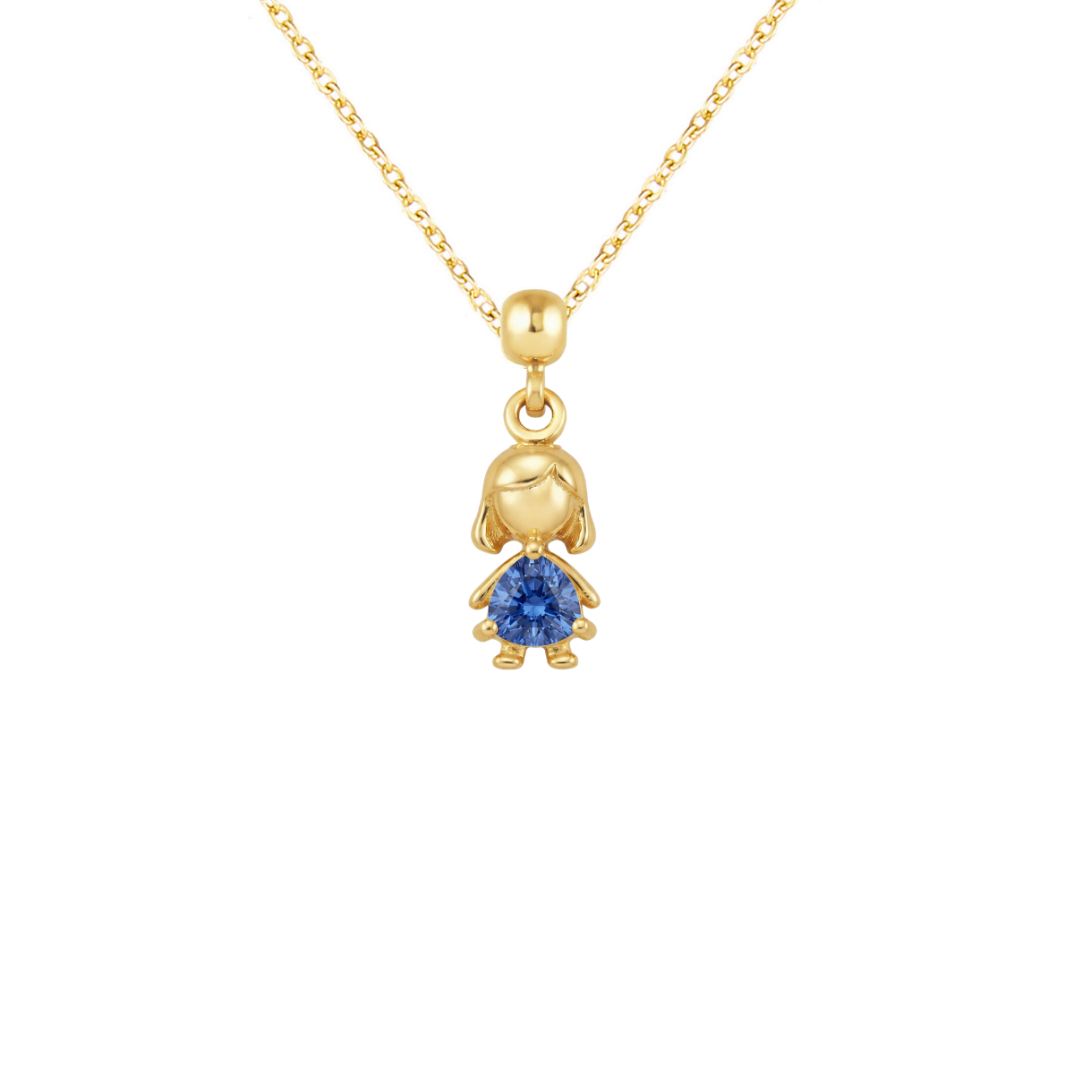 Girl Birthstone Gold Plated Charm