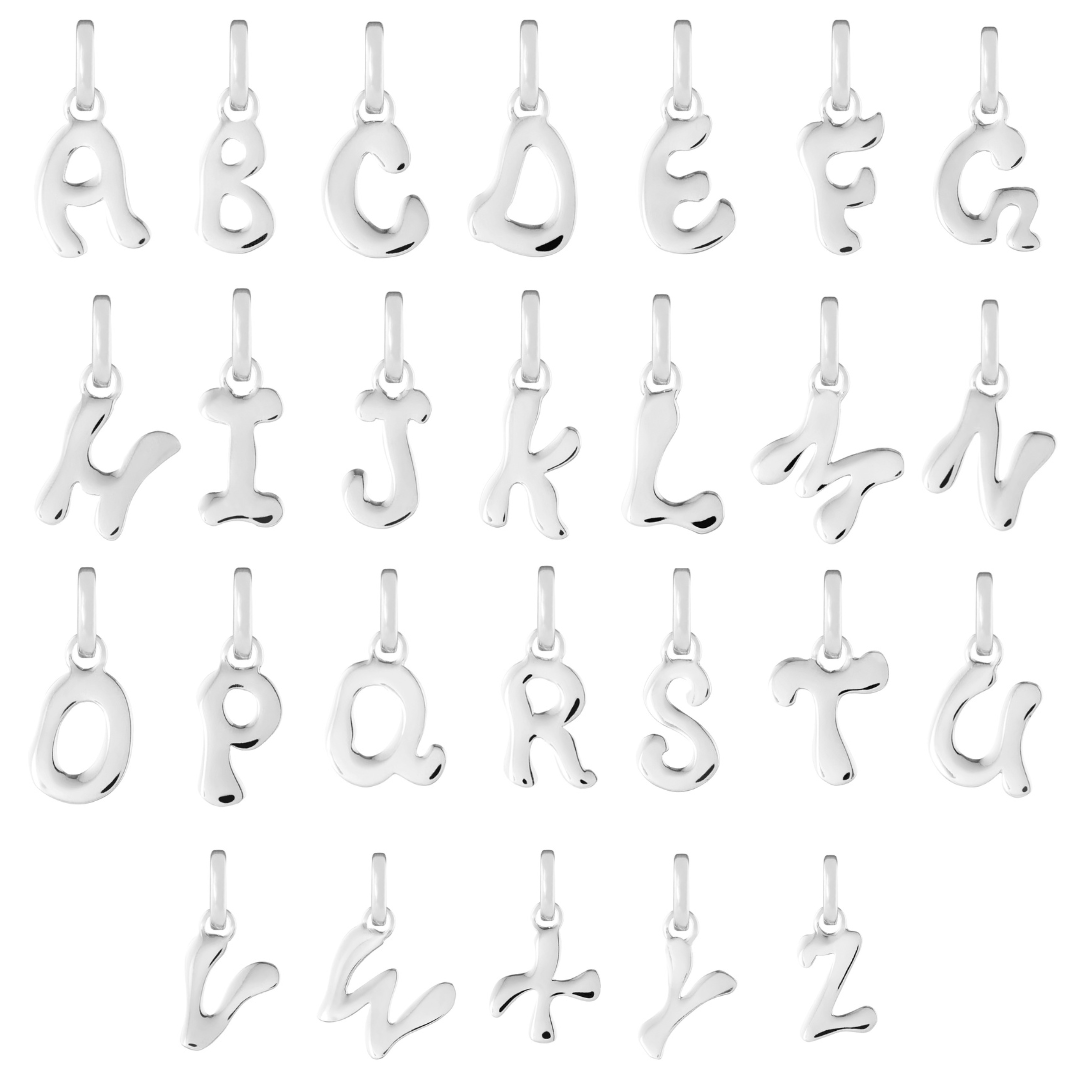 Letter Silver Clip Charm