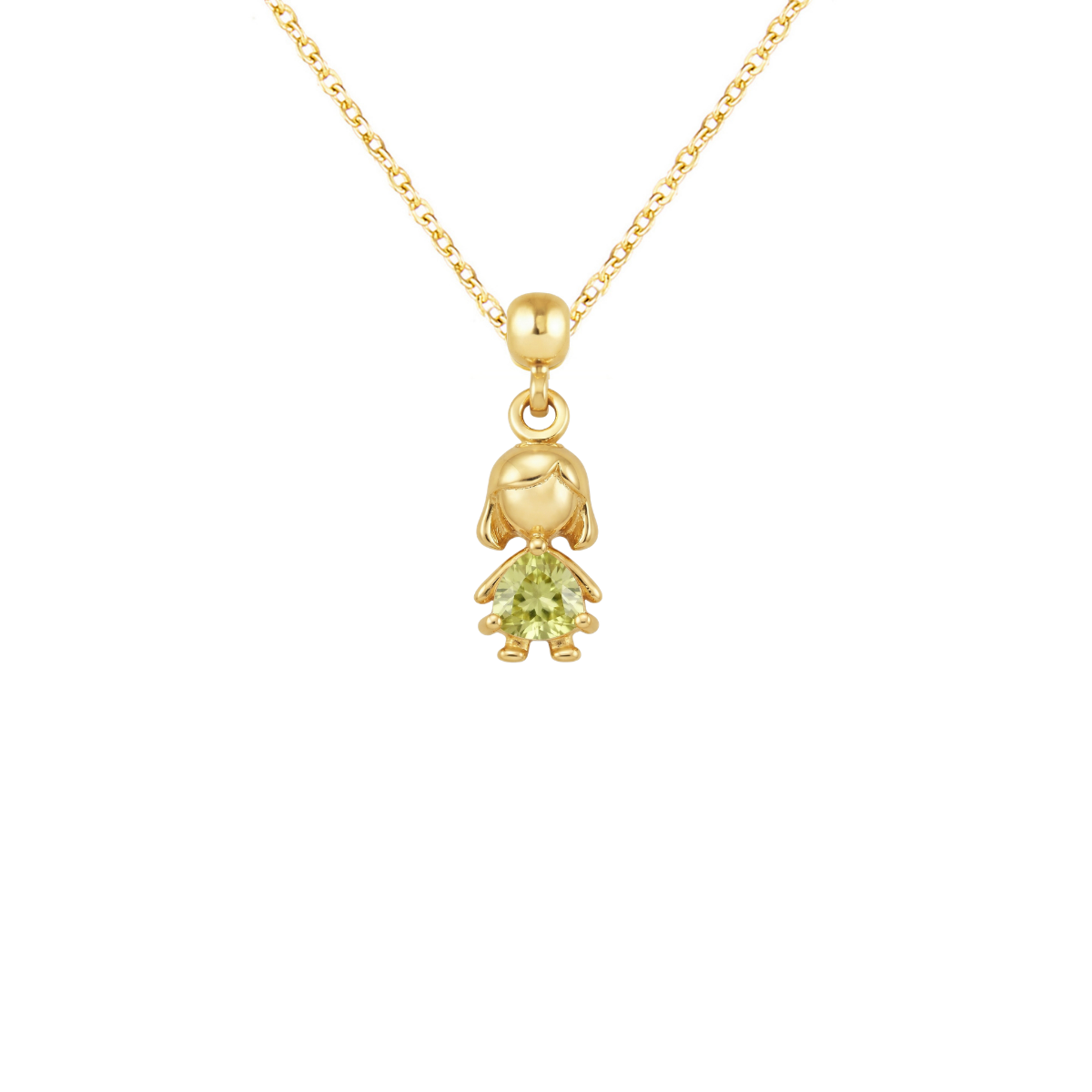 Girl Birthstone Gold Plated Charm