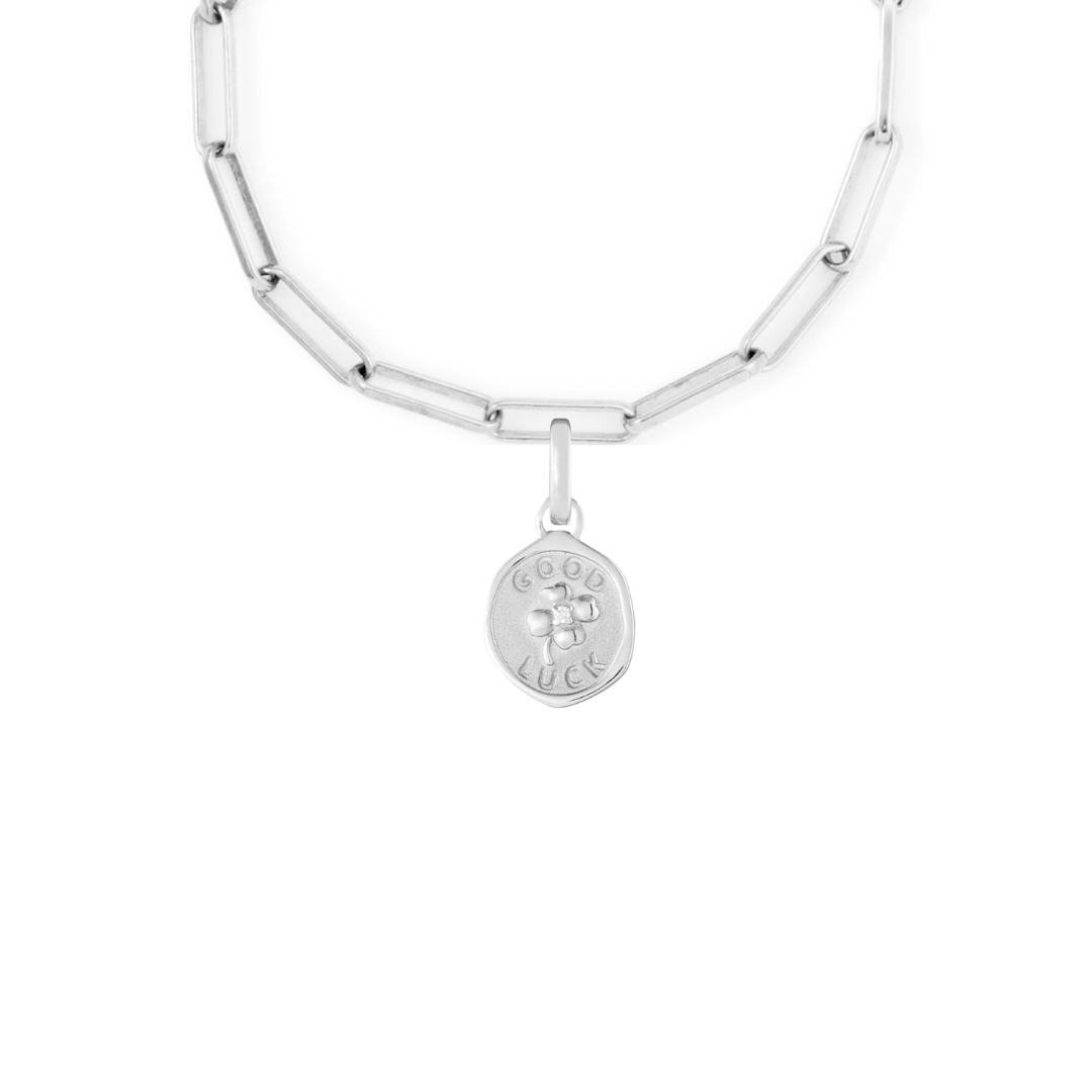 Good Luck Silver Clip Charm