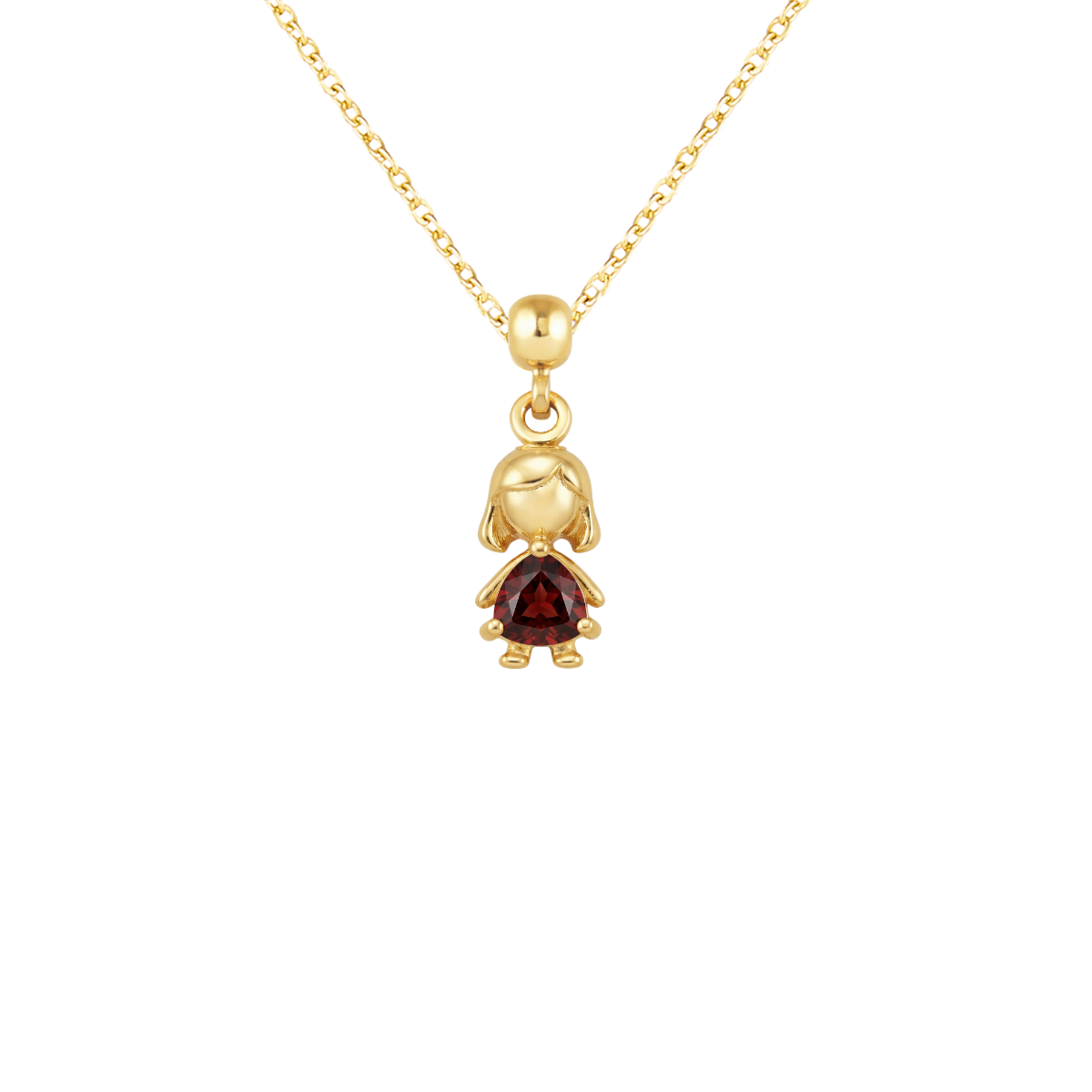 Girl Birthstone Gold Plated Charm