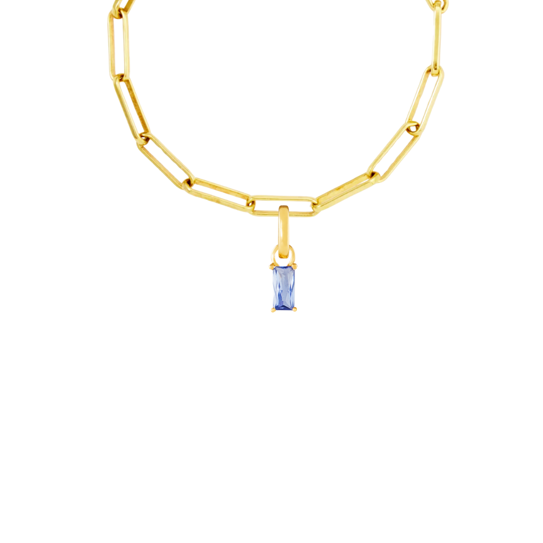 December Birthstone Gold Plated Clip Charm