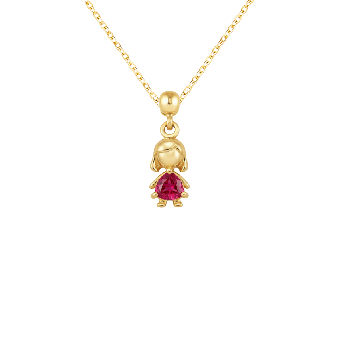 Girl Birthstone Gold Plated Charm