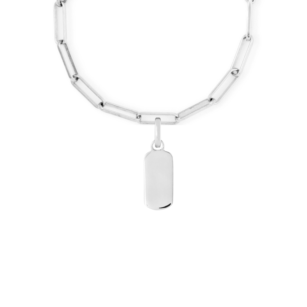 Personalised Tag Silver Clip Charm