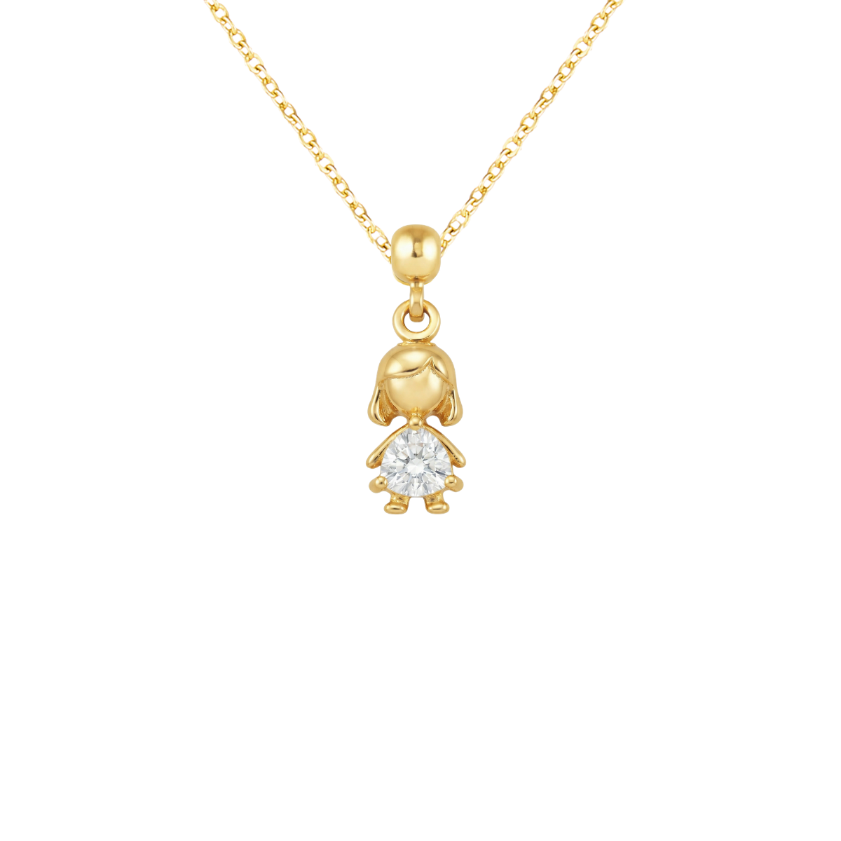 Girl Birthstone Gold Plated Charm