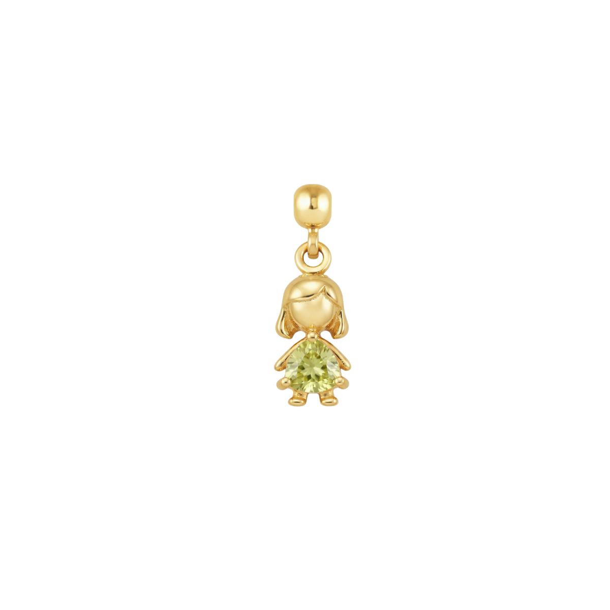 Girl Birthstone 9ct Gold Charm