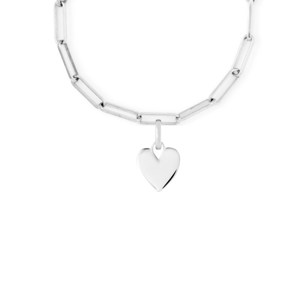 Personalised Heart Silver Clip Charm