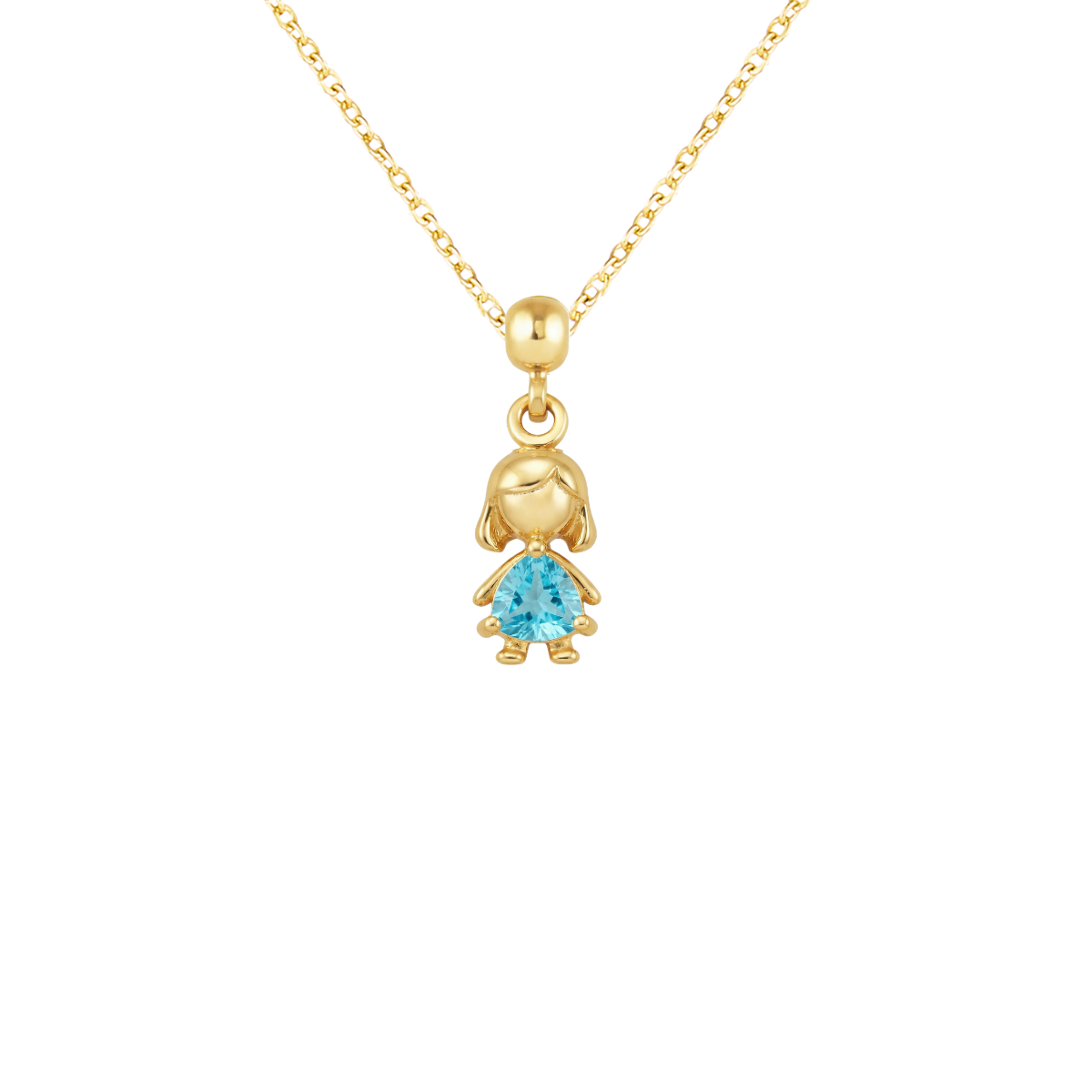 Girl Birthstone Gold Plated Charm