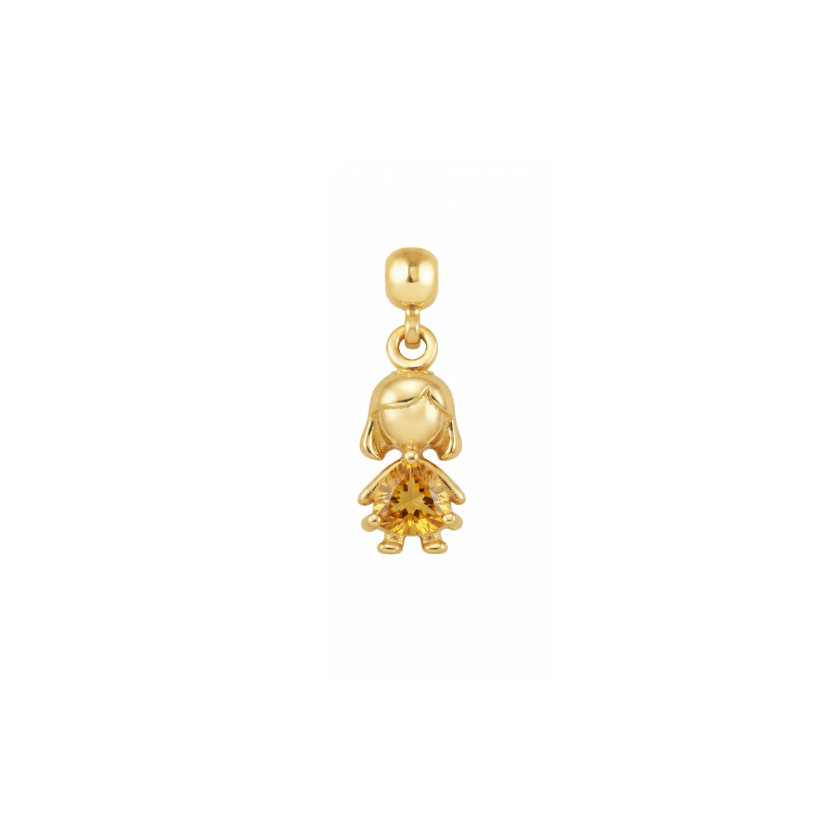 Girl Birthstone Gold Plated Charm