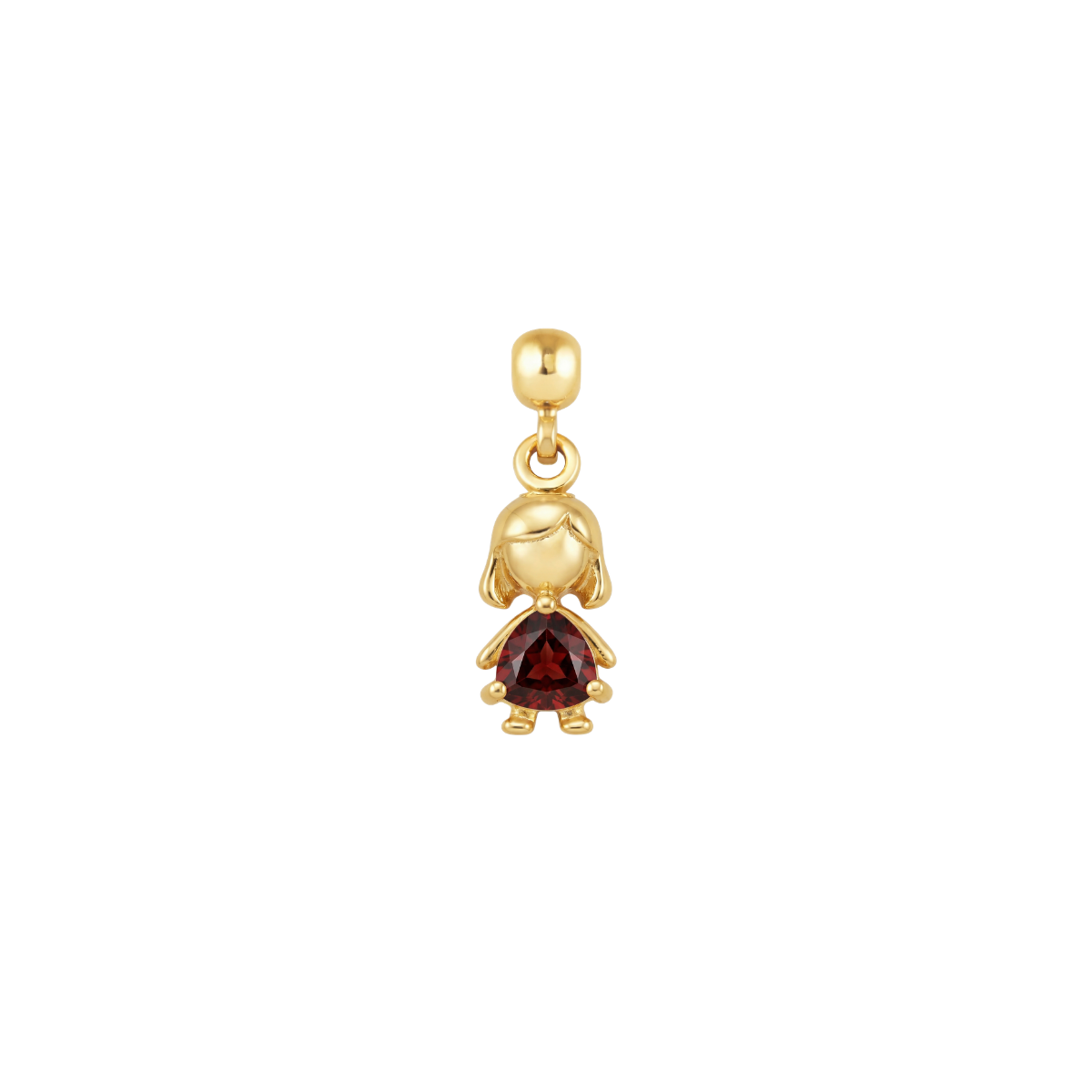 Girl Birthstone 9ct Gold Charm