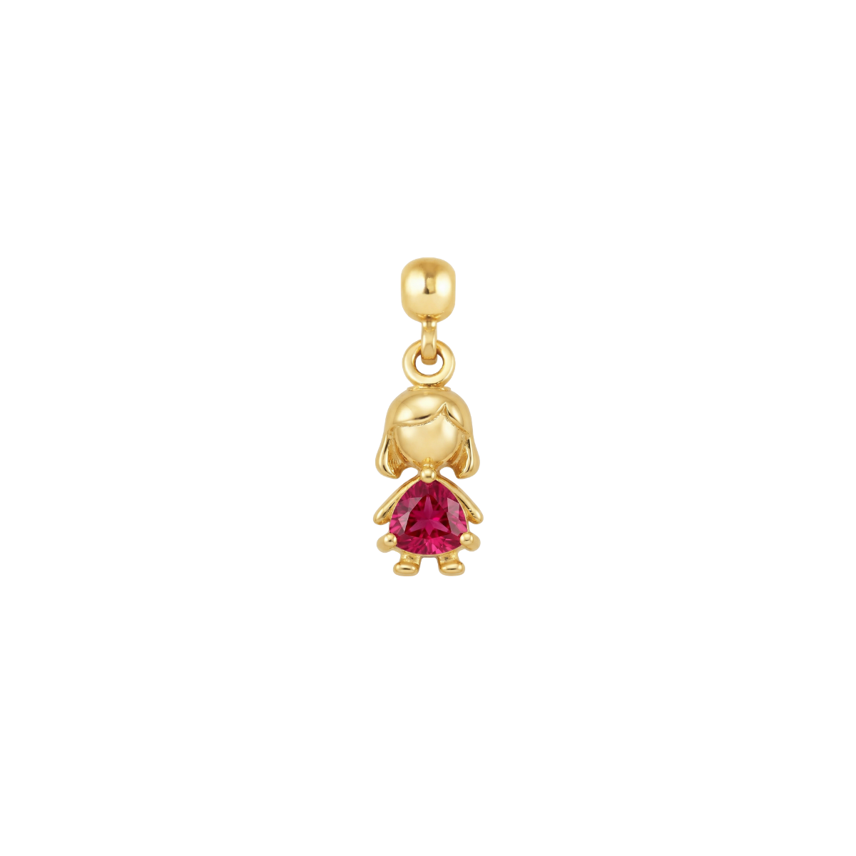 Girl Birthstone Gold Plated Charm