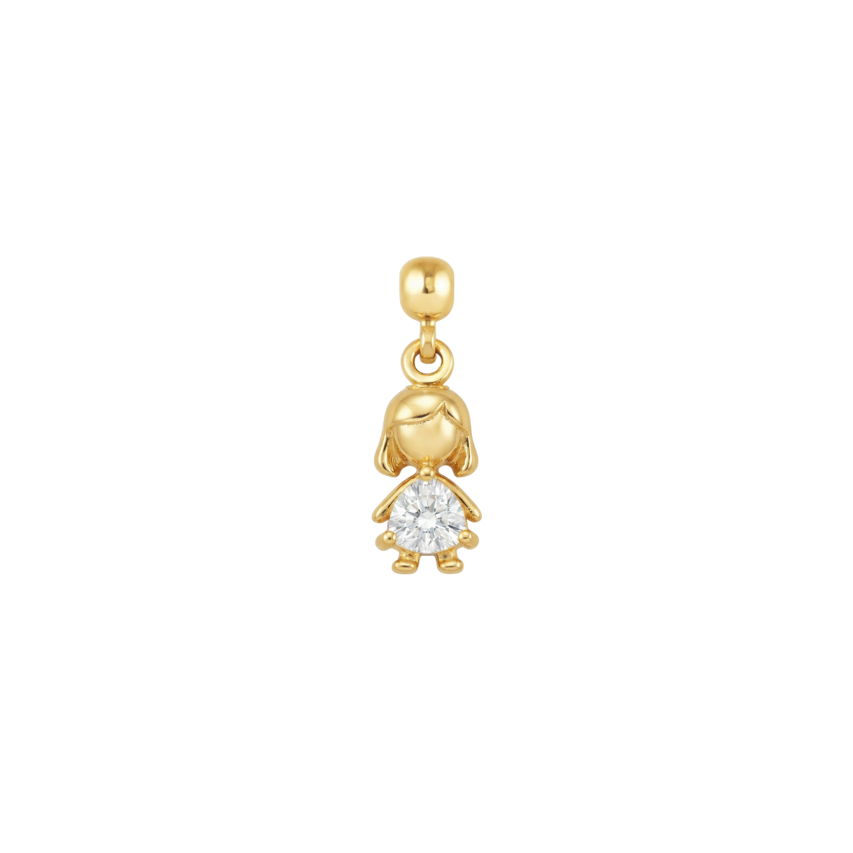 Girl Birthstone Gold Plated Charm
