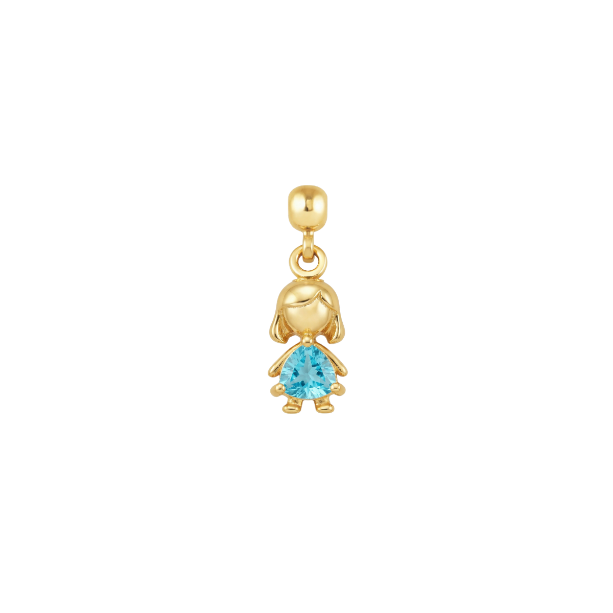 Girl Birthstone Gold Plated Charm