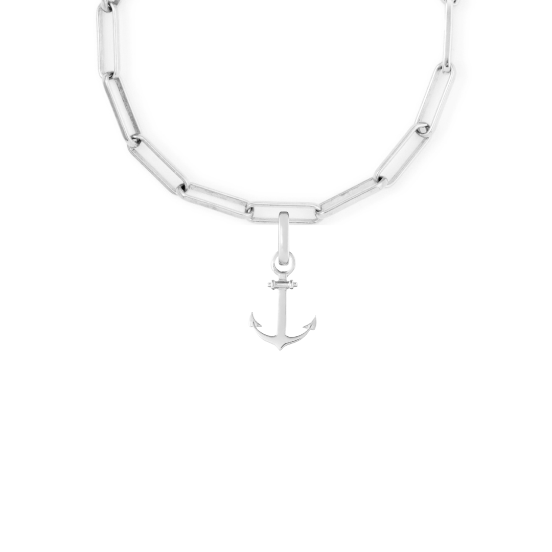 Anchor Silver Clip Charm
