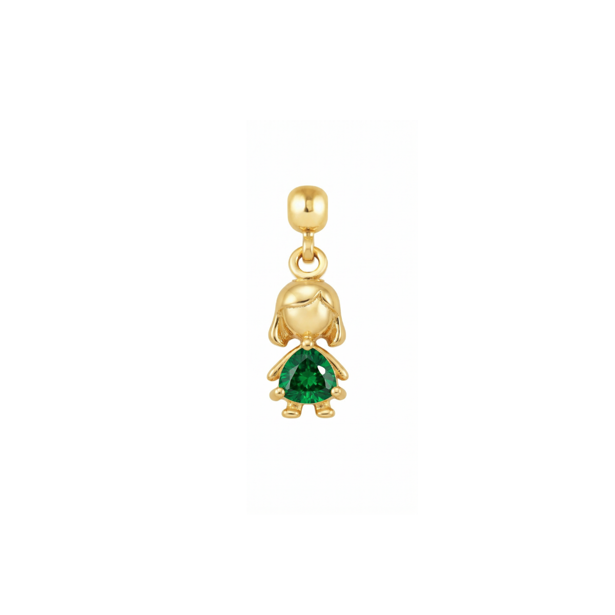 Girl Birthstone Gold Plated Charm