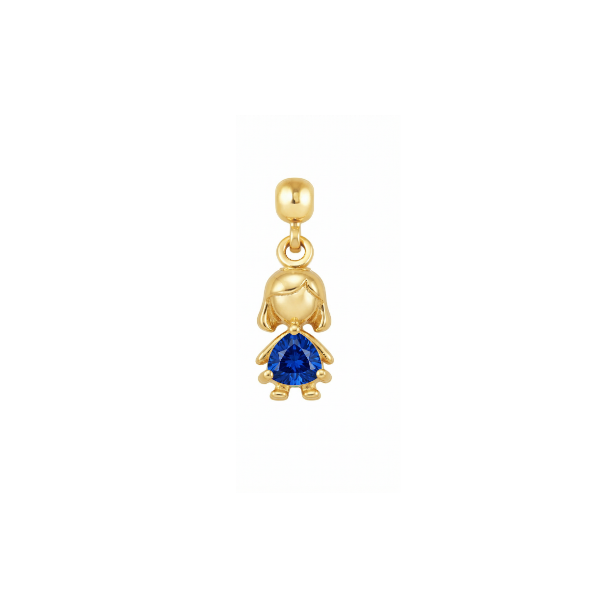 Girl Birthstone Gold Plated Charm