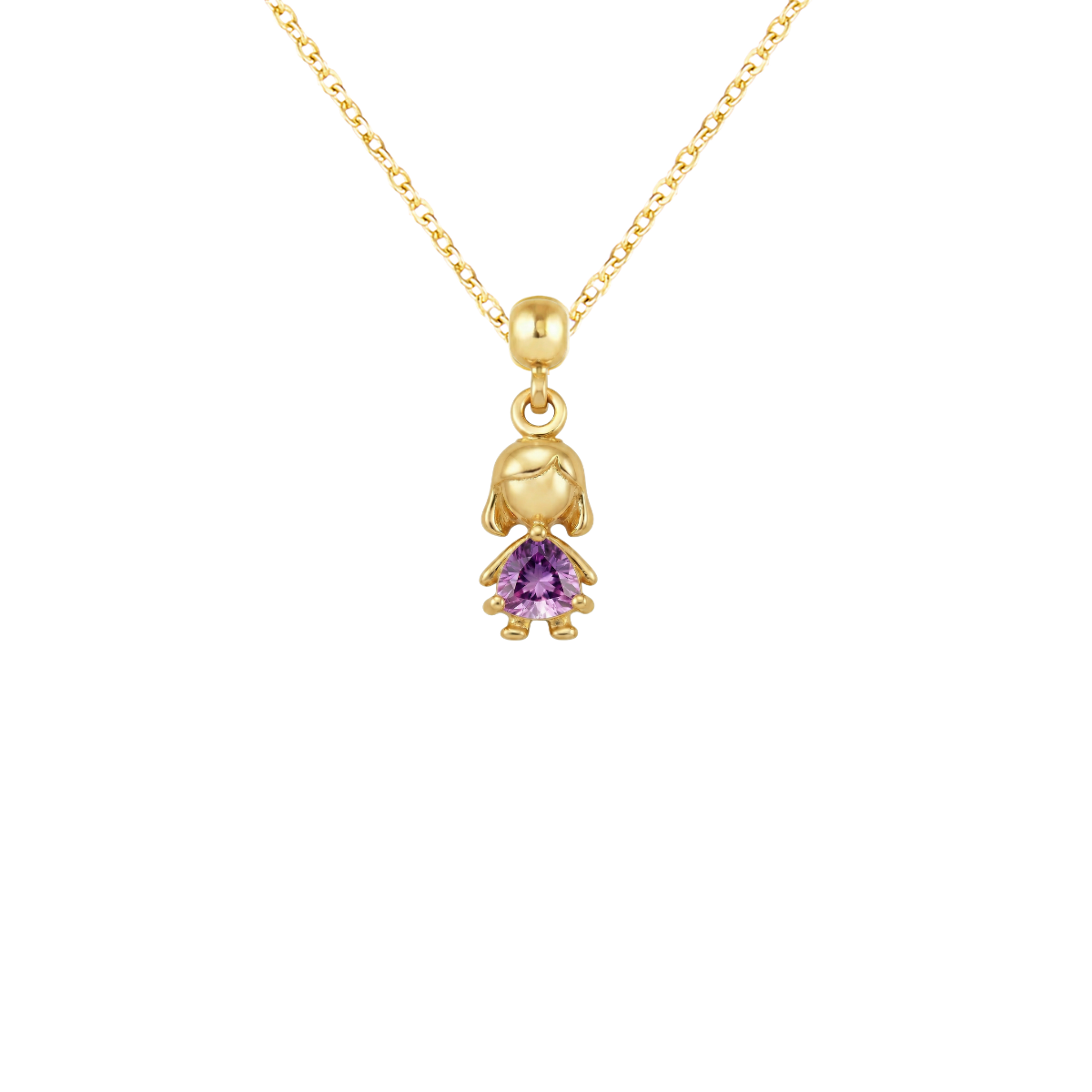 Girl Birthstone Gold Plated Charm