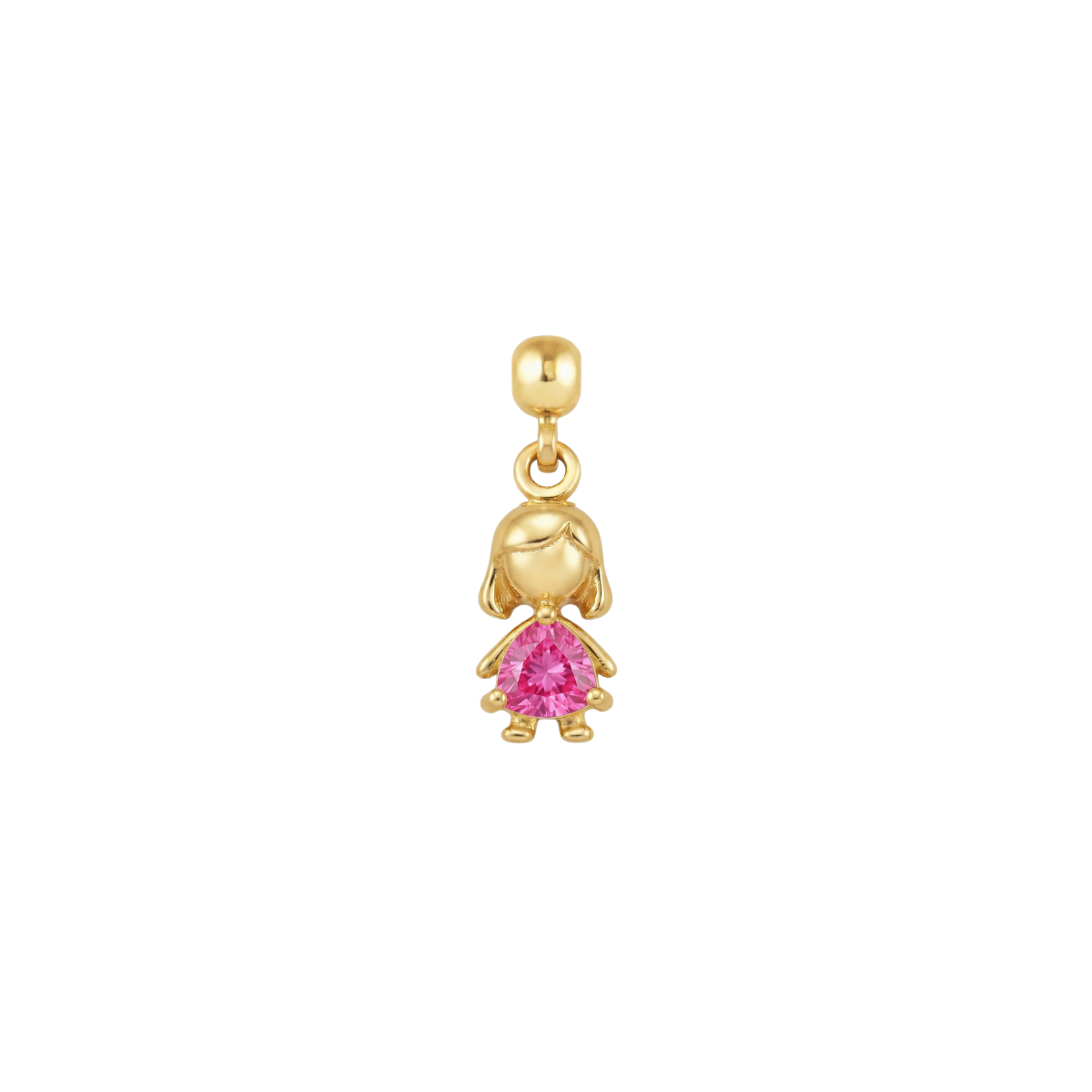 Girl Birthstone 9ct Gold Charm