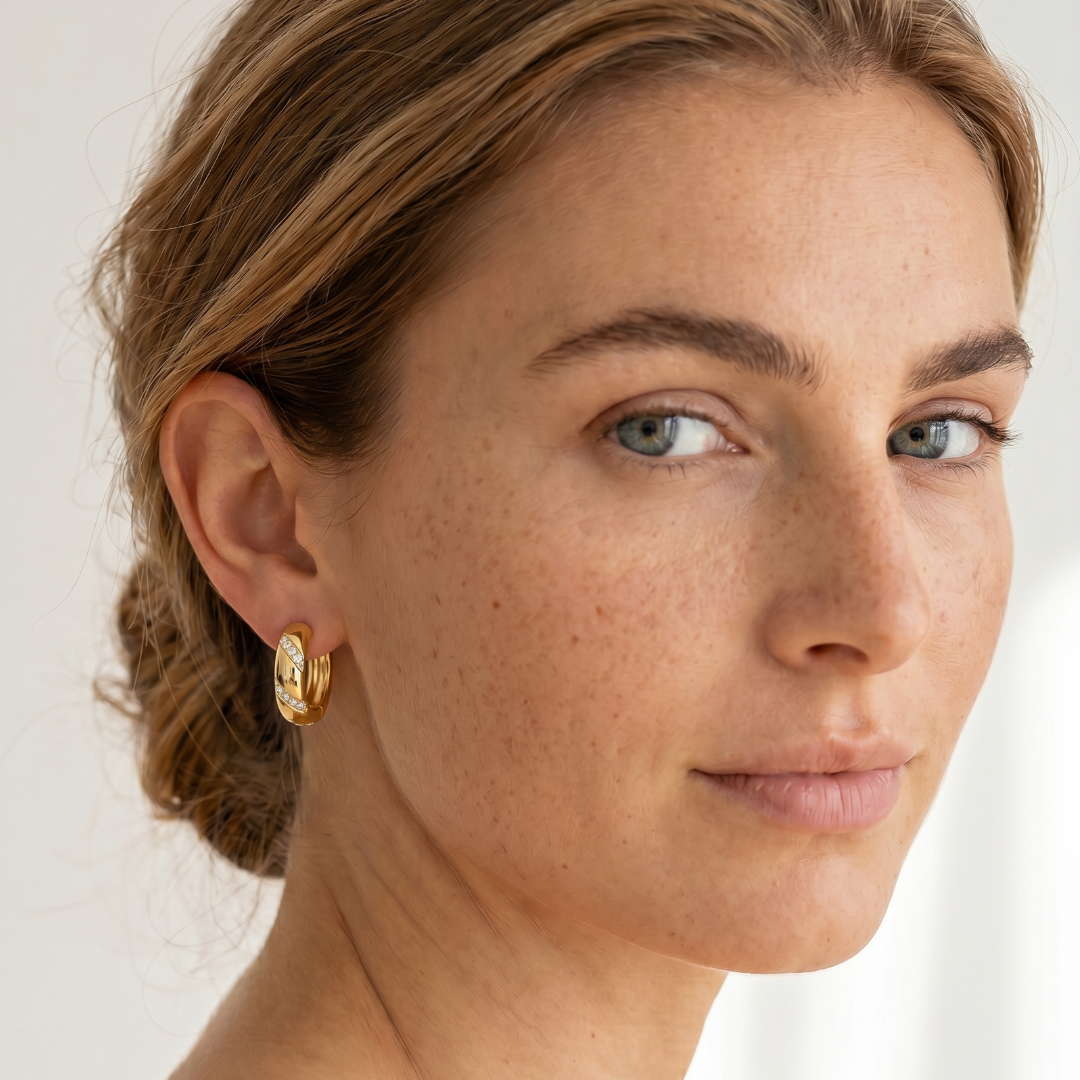 Crush Gold Plated Hoops