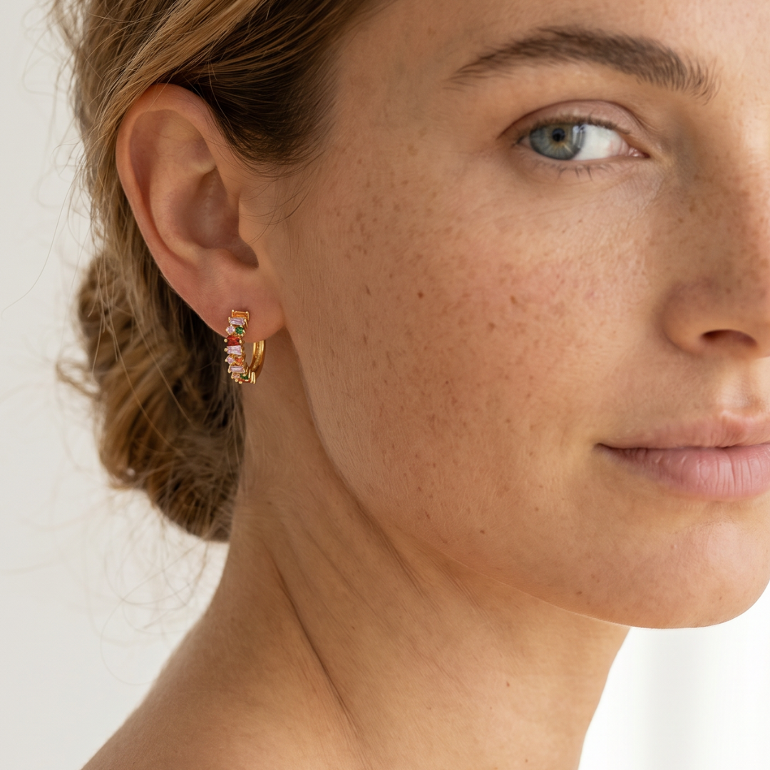 Kaleido Gold Plated Hoops