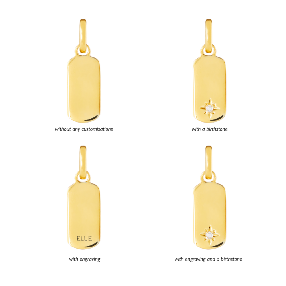 Personalised Tag Gold Plated Paperclip Necklace