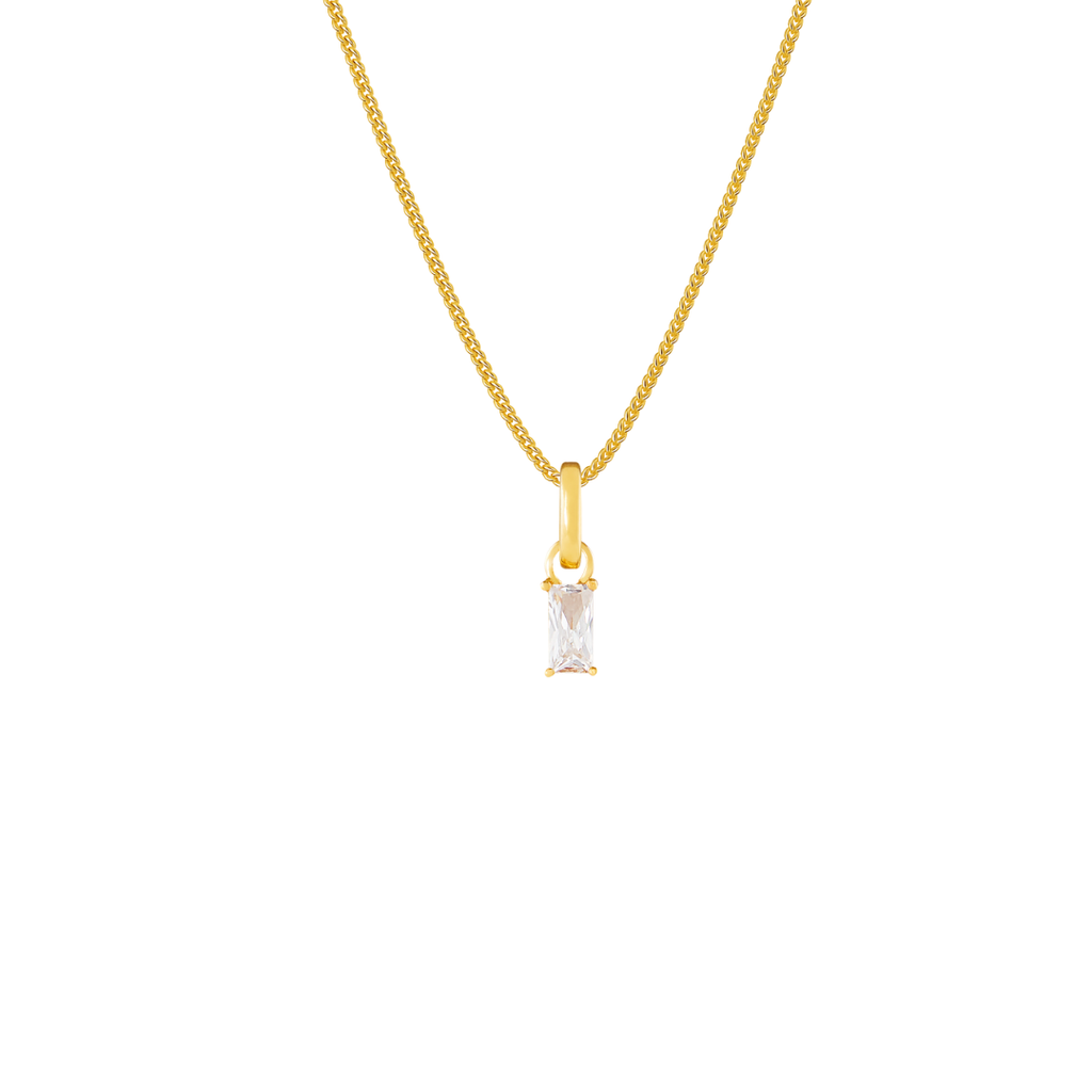 April Birthstone Gold Plated Clip Charm