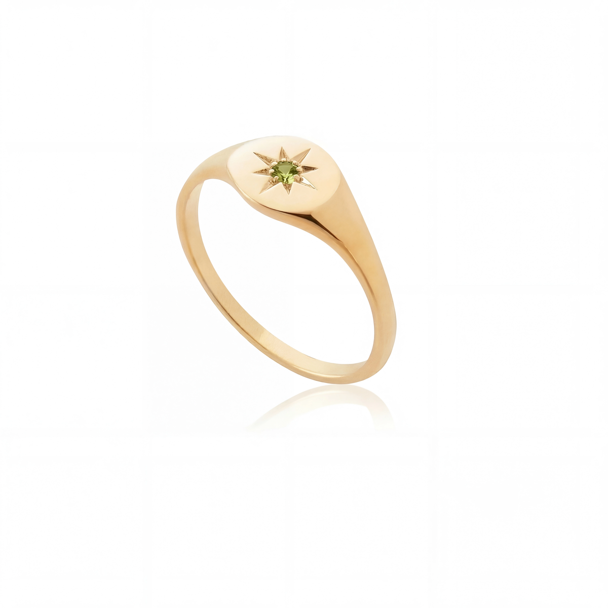 Mini Birthstone Signet Ring