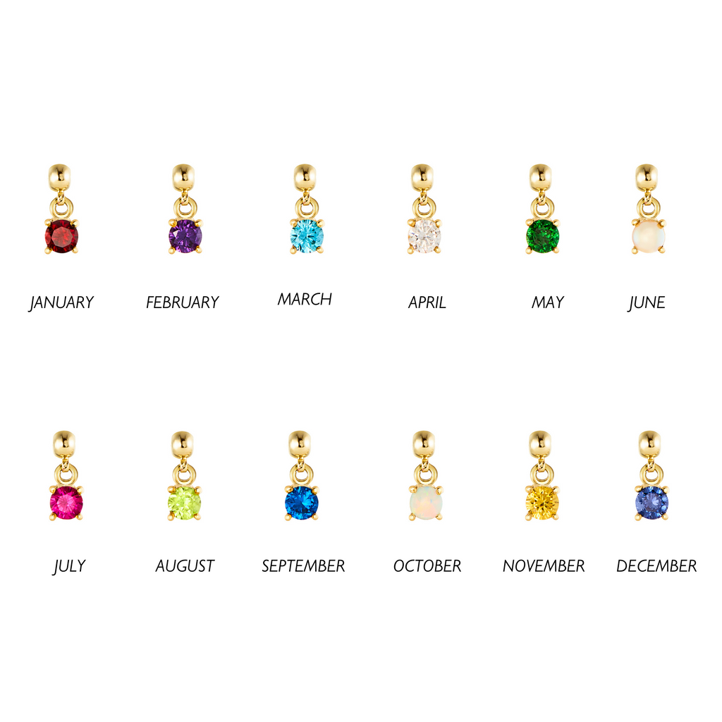 Birthstone 9ct Gold Charms