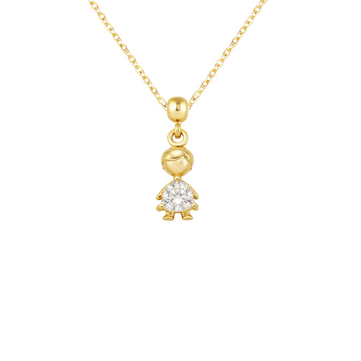 Boy Birthstone 9ct Gold Charm