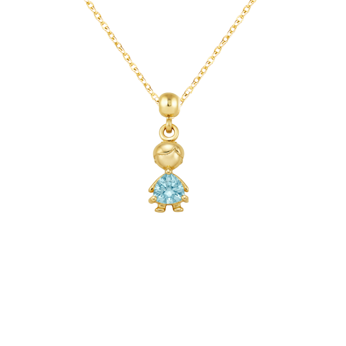 Boy Birthstone Gold Plated Charm