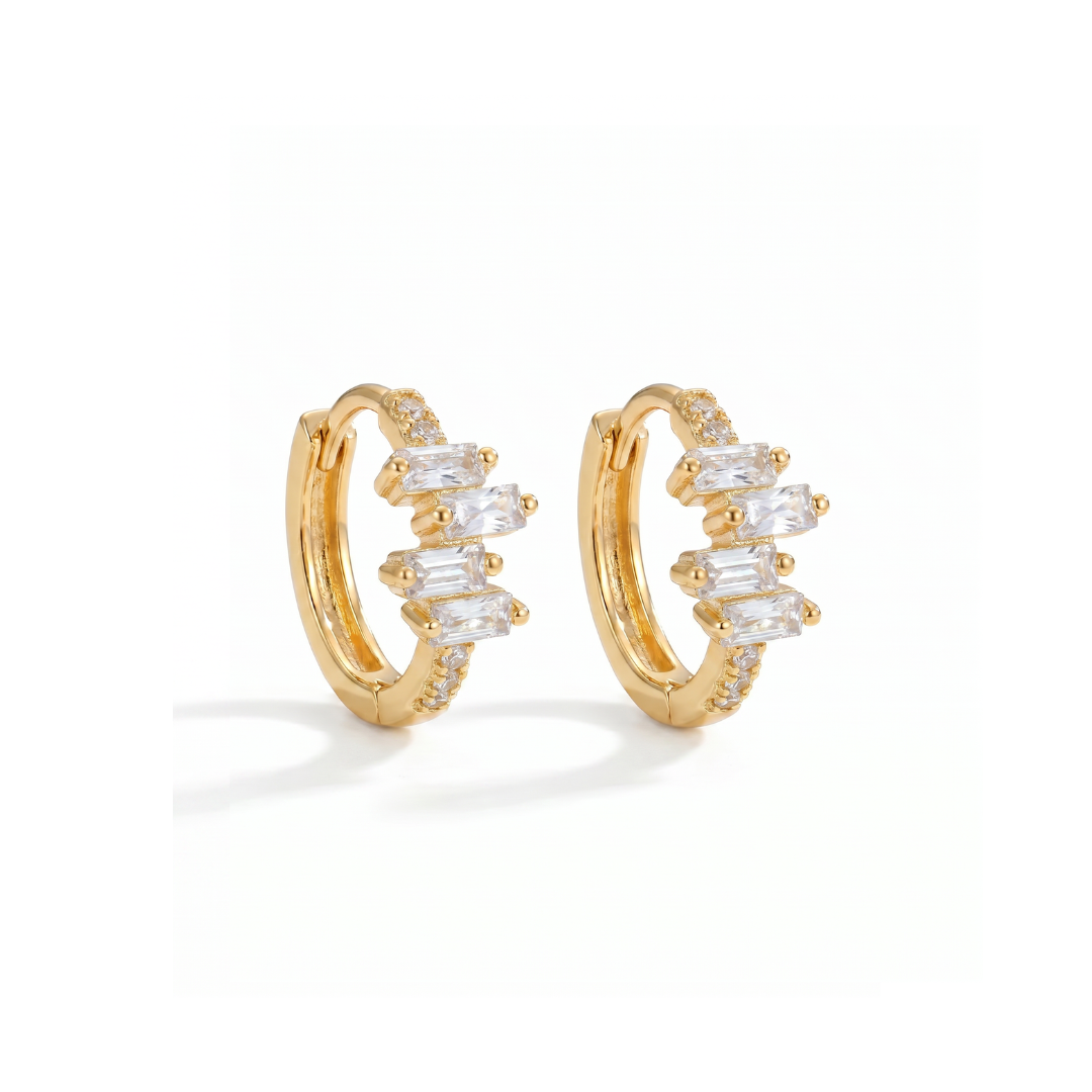 Deco Gold Plated Hoops
